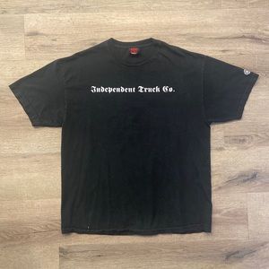 Vintage RARE Independent Trucks NHS TShirt Black Skater Tee Sz Xl Double Print